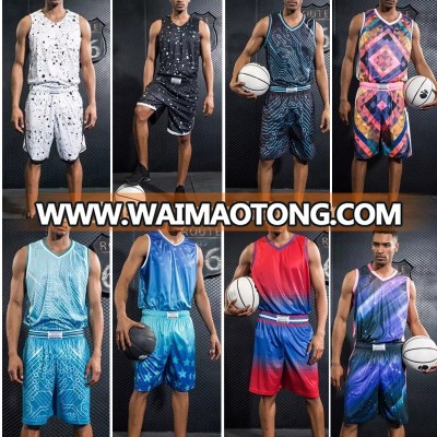 Salsa Air Color Blocking sublimation cool basketball jersey polyester Luminescence SHIRT for men