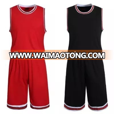 custom top quality sublimation red and black basketball jersey polyester JORDAN #23 SHIRT for men